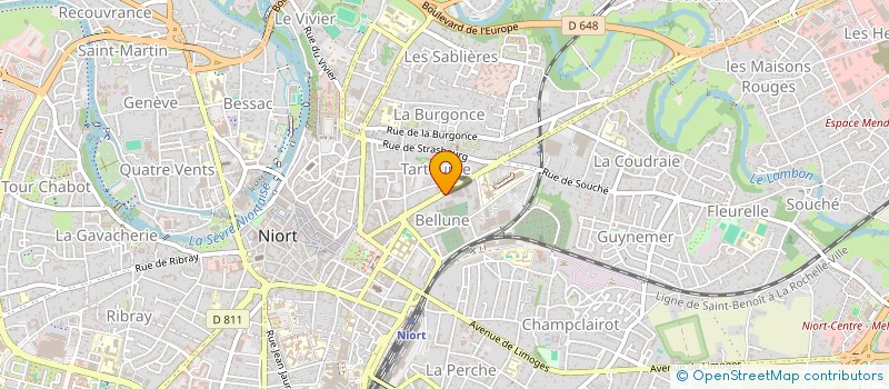 localisation de l'entreprise LA DENT DU CHAT  NIORT