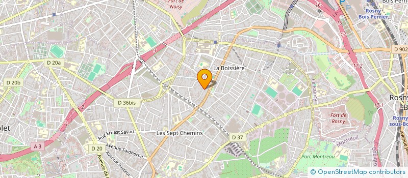 localisation de l'entreprise LA DERNIERE CHANCE à MONTREUIL