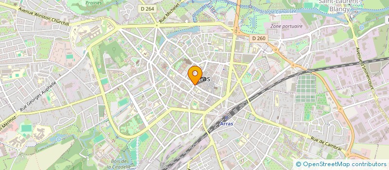 localisation de l'entreprise LA DEROBADE à ARRAS
