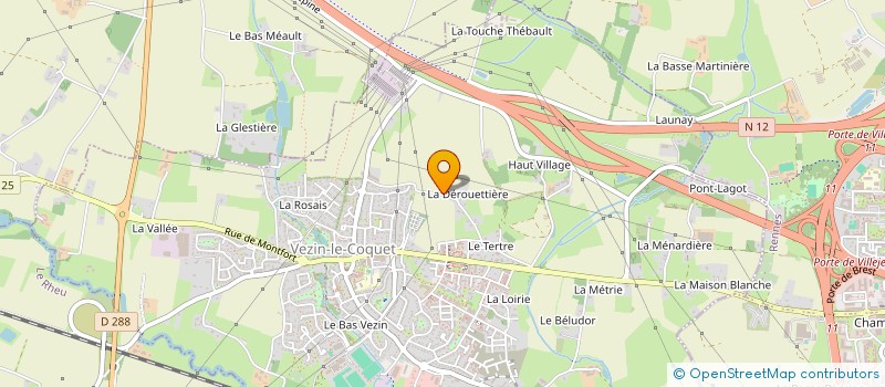 localisation de l'entreprise LA DEROUETIERE PKAM  VEZIN-LE-COQUET
