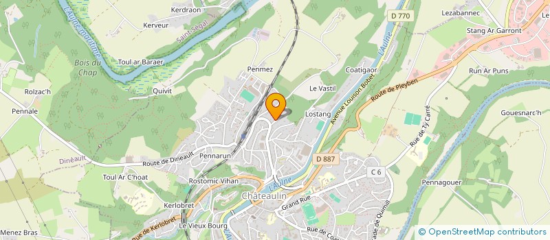 localisation de l'entreprise LA DERRIEN COMPAGNIE à CHATEAULIN