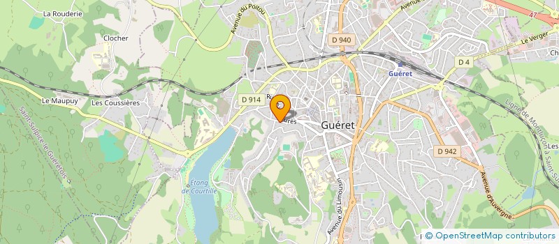 localisation de l'entreprise LA DESCENTE  GUERET