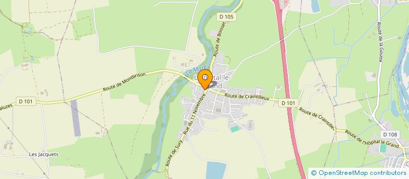 localisation de l'entreprise LA DETENTE  L'HOPITAL-LE-GRAND