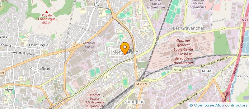 localisation de l'entreprise LA DEV.  CLERMONT-FERRAND