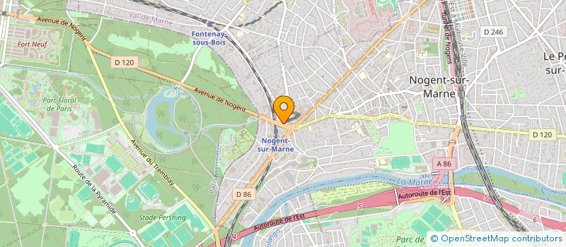 localisation de l'entreprise LA DEVEZE 1526 à NOGENT-SUR-MARNE