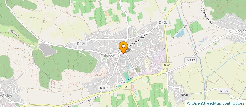 localisation de l'entreprise LA DIANE CALVISSONNAISE STE DE CHASSE  CALVISSON