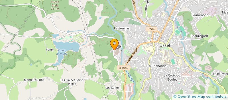 localisation de l'entreprise LA DIEGE DEVELOPPEMENT  USSEL