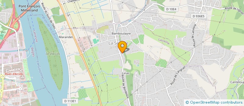 localisation de l'entreprise LA DIGUE  LATRESNE