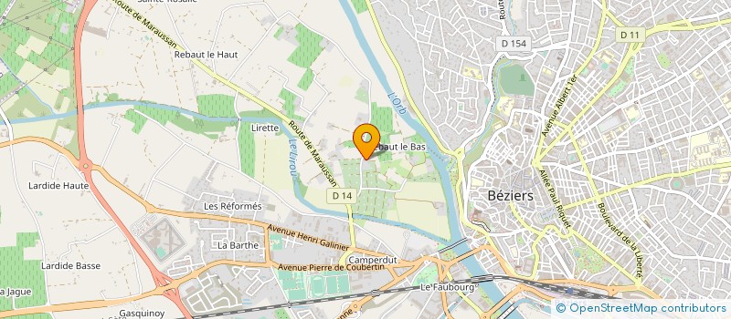 localisation de l'entreprise LA DIGUE  BEZIERS