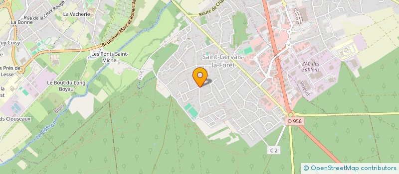 localisation de l'entreprise LA DIGUE DU BONHEUR  SAINT-GERVAIS-LA-FORET