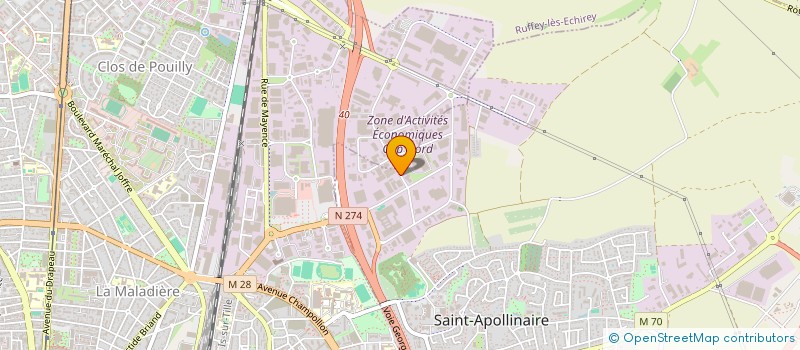 localisation de l'entreprise LA DIJONNAISE IMMOBILIERE à SAINT-APOLLINAIRE