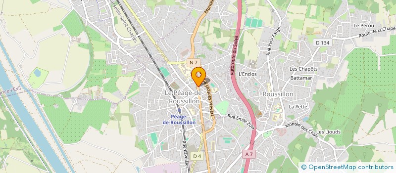 localisation de l'entreprise LA DILIGENCE  LE PEAGE-DE-ROUSSILLON