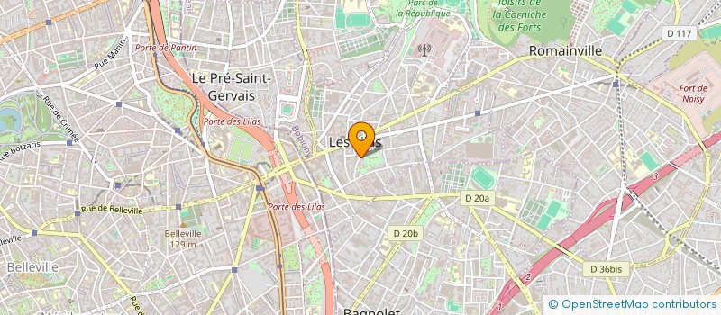localisation de l'entreprise LA DISCOTHEQUE à LES LILAS