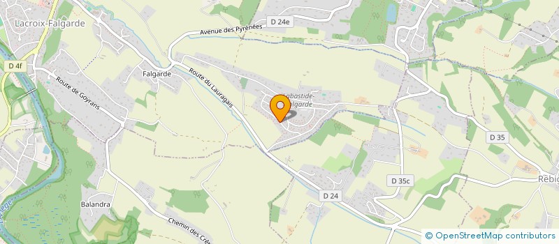 localisation de l'entreprise LA DISTILLERHIE  LACROIX-FALGARDE