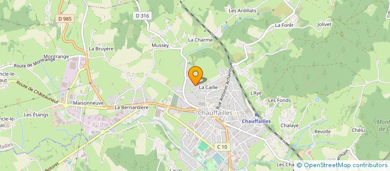 localisation de l'entreprise LA DISTRIB' à CHAUFFAILLES