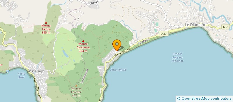 localisation de l'entreprise LA DIZAC ANSE BLEU à LE DIAMANT