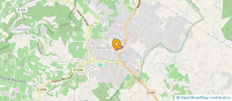 localisation de l'entreprise LA DOLCE PIZZA  LE BEAUSSET