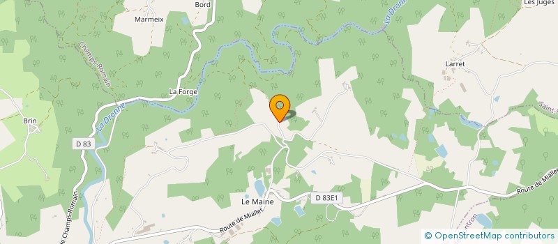 localisation de l'entreprise LA DORIE  SAINT-PARDOUX-LA-RIVIERE