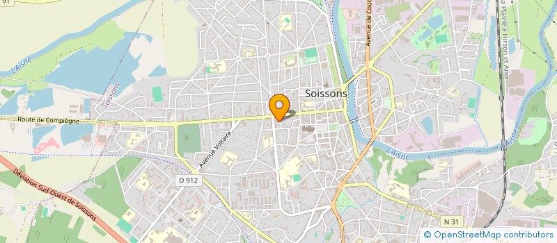localisation de l'entreprise LA DORNE DE MELUSINE à SOISSONS