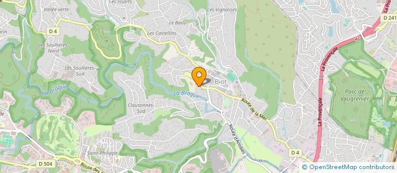 localisation de l'entreprise LA DOUCE VIE  BIOT