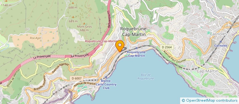 localisation de l'entreprise LA DOUCETTE à ROQUEBRUNE-CAP-MARTIN