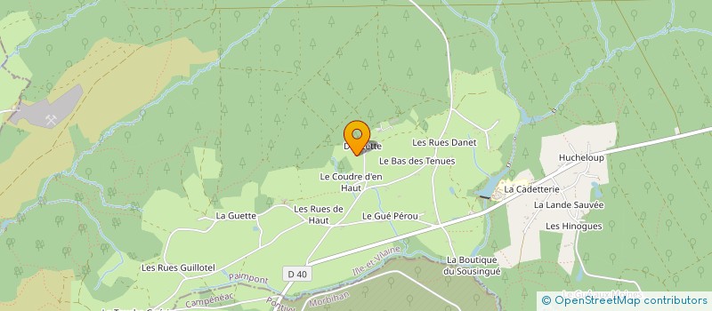 localisation de l'entreprise LA DOUCETTE  PAIMPONT