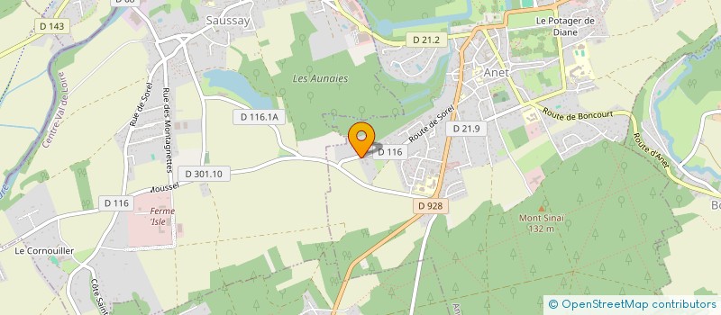 localisation de l'entreprise LA DOUSSEINE 2 à ANET