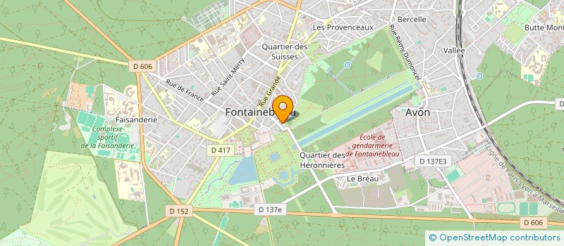 localisation de l'entreprise LA DRAGONNIERE  FONTAINEBLEAU