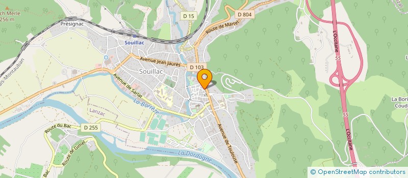 localisation de l'entreprise LA DRAILLE  SOUILLAC