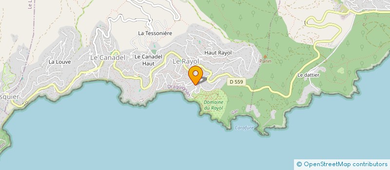 localisation de l'entreprise LA DRAYE DU PATEC à RAYOL-CANADEL-SUR-MER