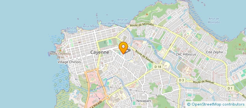 localisation de l'entreprise LA DREAMTEAM GUYANAISE  CAYENNE