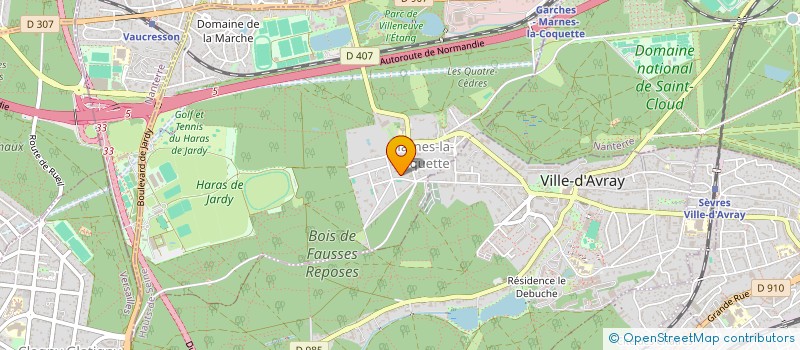 localisation de l'entreprise LA DUCHESSE DE LONGCHAMP  MARNES-LA-COQUETTE