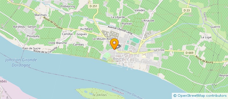 localisation de l'entreprise LA DUJARDINE à BOURG