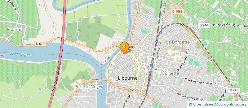 localisation de l'entreprise LA DUNE BLANCHE  LIBOURNE