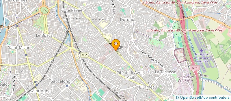 localisation de l'entreprise LA DUNE BLEUE à TOULOUSE