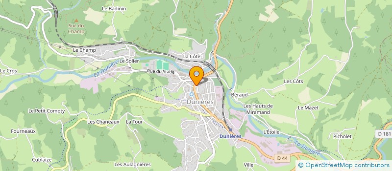 localisation de l'entreprise LA DUNEIRA à DUNIERES
