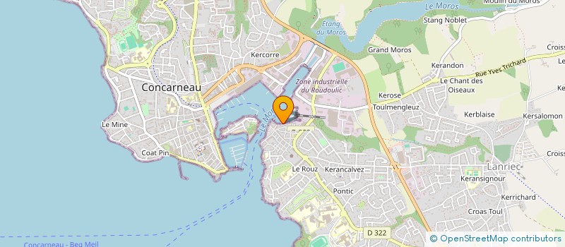 localisation de l'entreprise LA DUNETTE à CONCARNEAU