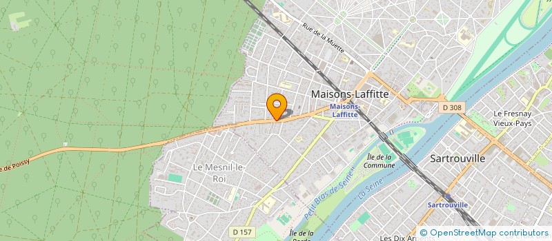 localisation de l'entreprise LA DUVALERIE  MAISONS-LAFFITTE