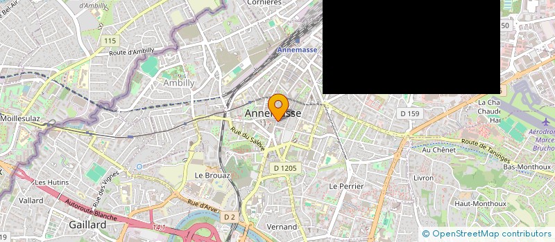 localisation de l'entreprise LA DYNAMITE BLEUE (DB) à ANNEMASSE