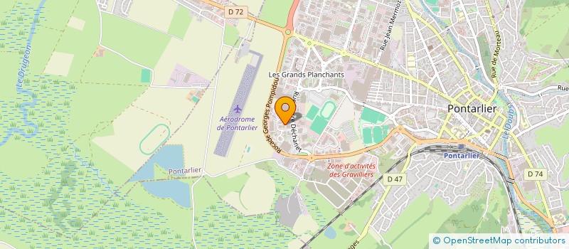 localisation de l'entreprise LA DZ MILITARIA  PONTARLIER