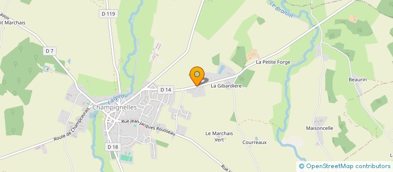 localisation de l'entreprise LA FABELARDIERE  CHAMPIGNELLES