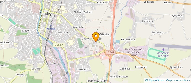 localisation de l'entreprise LA FABRICK D'YVONNICK à PONTIVY