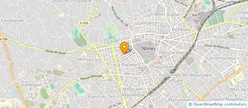 localisation de l'entreprise LA FABRIK +  NIMES