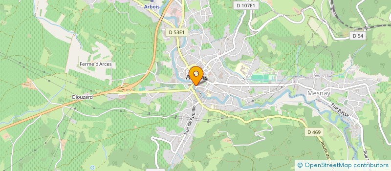 localisation de l'entreprise LA FABRIK à ARBOIS