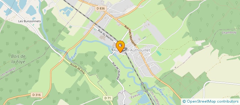 localisation de l'entreprise LA FABRIK DU BON'EURE  AUTHEUIL-AUTHOUILLET