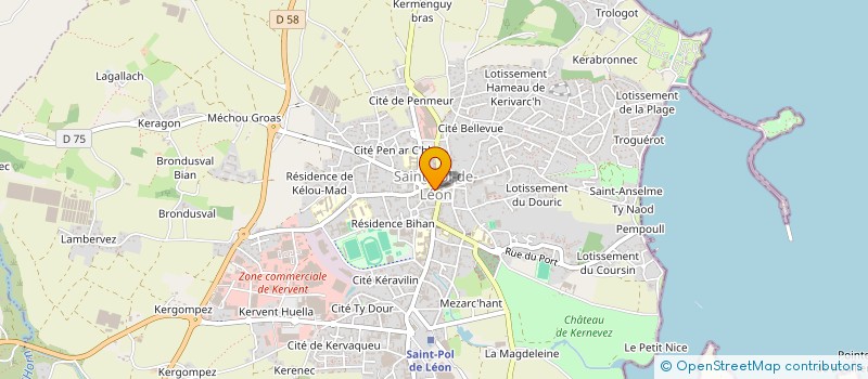 localisation de l'entreprise LA FABRIQUE A BAGEL  SAINT-POL-DE-LEON