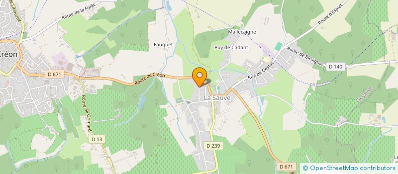 localisation de l'entreprise LA FABRIQUE A CLUKES à LA SAUVE