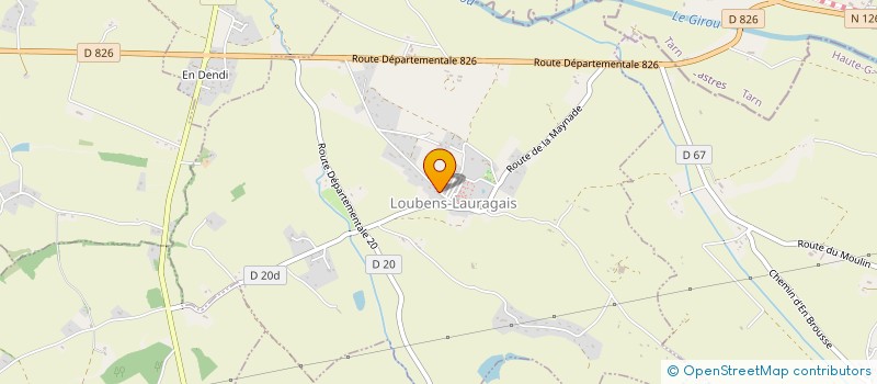 localisation de l'entreprise LA FABRIQUE A SONS : ECOLE DE MUSIQUE DE LOUBENS-LAURAGAIS  LOUBENS-LAURAGAIS