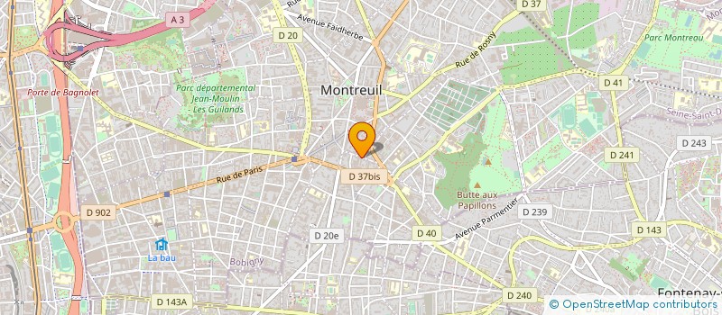 localisation de l'entreprise LA FABRIQUE ART'ICULE à MONTREUIL