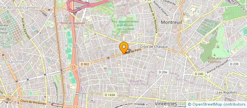 localisation de l'entreprise LA FABRIQUE DE LA PENSEE  MONTREUIL